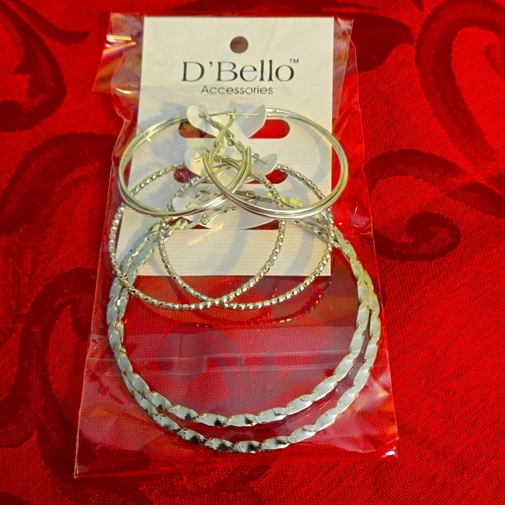 3 Pc Set D’Bello Earrings _ Glam for less!